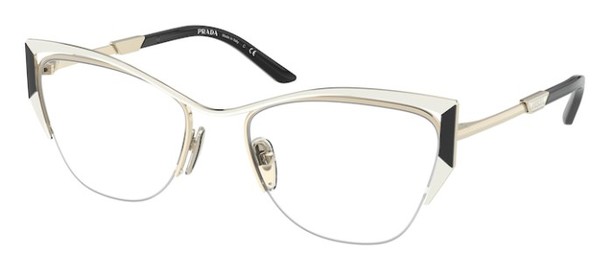  Prada PR-63YV Eyeglasses Women's Semi Rim Butterfly Shape 