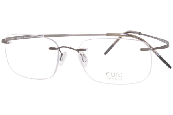  Pure Airlock Element 203 Eyeglasses Rimless Square Shape 