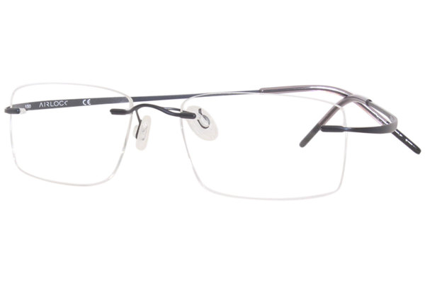  Pure Airlock Element 203 Eyeglasses Rimless Square Shape 