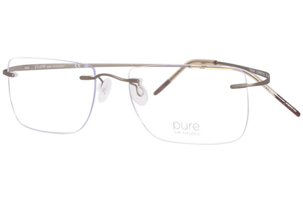  Pure Airlock Element 203 Eyeglasses Rimless Square Shape 