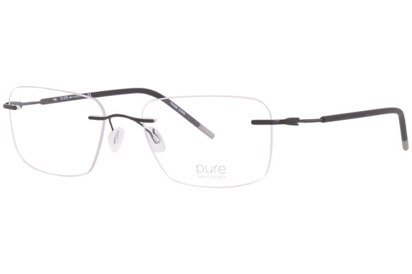  Pure Airlock Homage Eyeglasses Rimless Rectangle Shape 