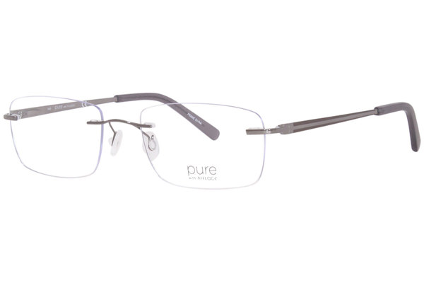  Pure Airlock Valor 204 Eyeglasses Rimless Rectangle Shape 