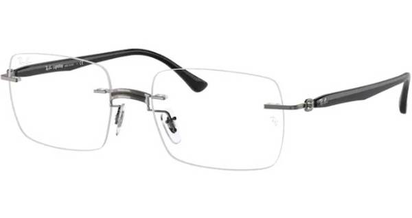  Ray Ban RX8767 Titanium Eyeglasses Rimless Rectangle Shape 