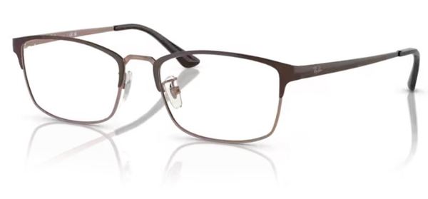 Ray Ban RX8772D Eyeglasses Semi Rim Pillow Shape