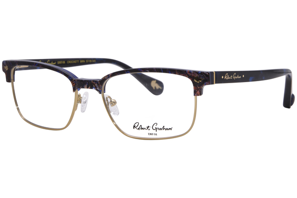  Robert Graham Crocket Eyeglasses Men's Full Rim Rectangle Shape 