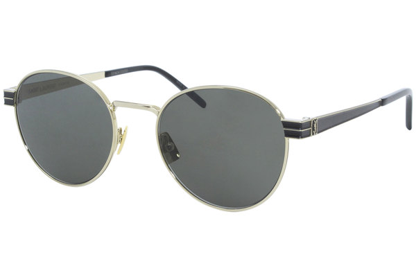  Saint Laurent Monogram SLM62 Sunglasses Men's Round Shades 