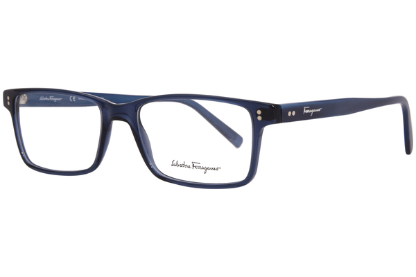  Salvatore Ferragamo Eyeglasses Men's Full Rim Rectangle Shape 