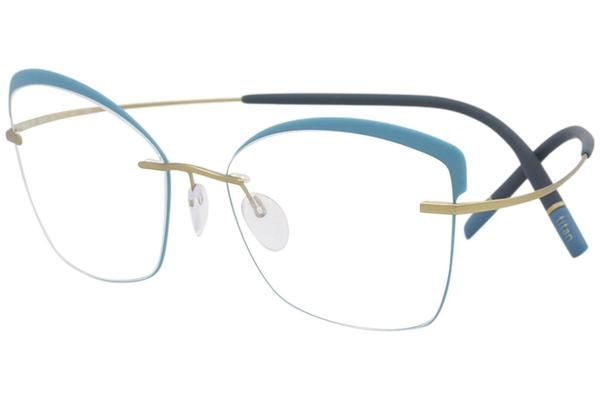  Silhouette Eyeglasses Titan Minimal Art The Icon Accent Rings 5518 Optical Frame 