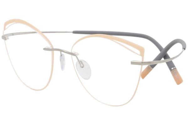  Silhouette Eyeglasses Titan Minimal Art The Icon Accent Rings 5518 Optical Frame 