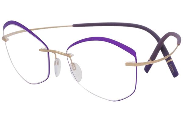  Silhouette Eyeglasses Titan Minimal Art The Icon Accent Rings 5518 Optical Frame 