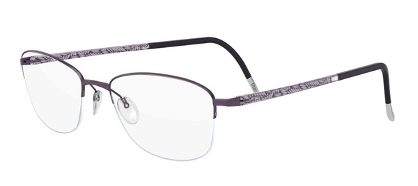 Silhouette Illusion-Nylor 4492 Eyeglasses Women's Semi Rim Square Shape