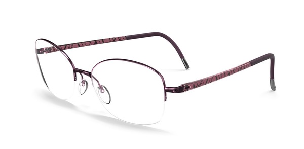  Silhouette Illusion-Nylor 4561 Eyeglasses Women's Semi Rim Butterfly Shape 