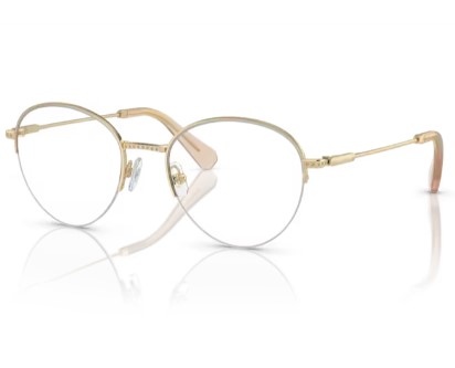 Swarovski SK1004 Eyeglasses Women's Semi Rim Oval Shape