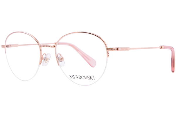 Swarovski SK1004 Eyeglasses Women's Semi Rim Oval Shape