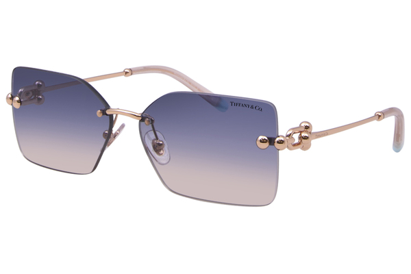  Tiffany & Co. TF3088 Sunglasses Women's Rimless Rectangle Shape 