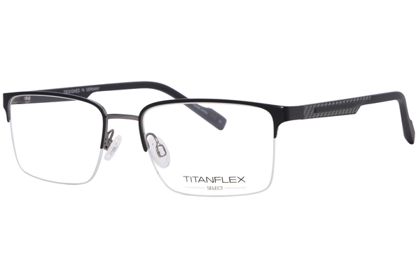  TitanFlex 827065 Eyeglasses Men's Semi Rim Rectangle Shape 