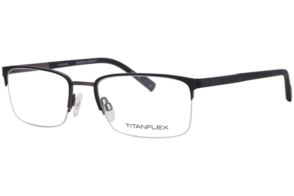 TitanFlex 827070 Eyeglasses Men's Semi Rim Rectangle Shape