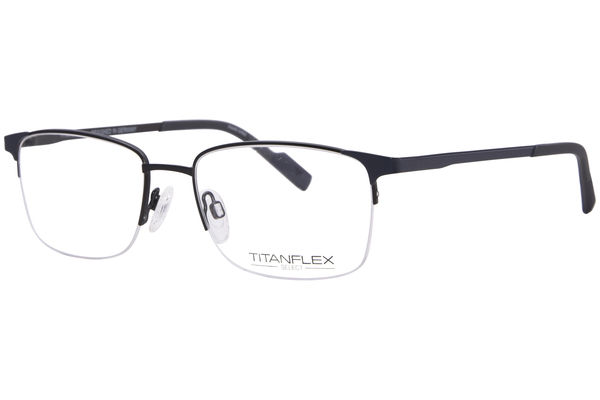 TitanFlex 827077 Eyeglasses Men's Semi Rim Oval Shape