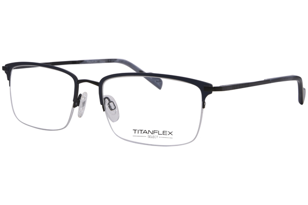 TitanFlex 827081 Eyeglasses Men's Semi Rim Rectangle Shape