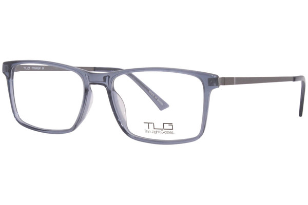 TLG Thin Light Glasses NU058 Titanium Eyeglasses Men's Full Rim Rectangle Shape