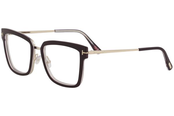 Tom Ford Women's TF5507 TF/5507 071 Bordeaux Full Rim Optical Frame 53mm |  