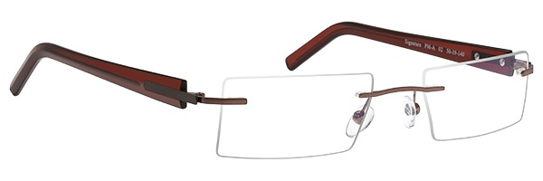 Tuscany Men's Signature Eyeglasses PMA Rimless Optical Frame