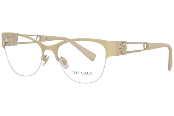  Versace 1278 Eyeglasses Women's Semi Rim Pillow Shape 