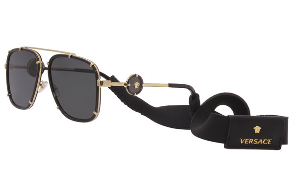  Versace 2233 Sunglasses Men's Pilot Shape 