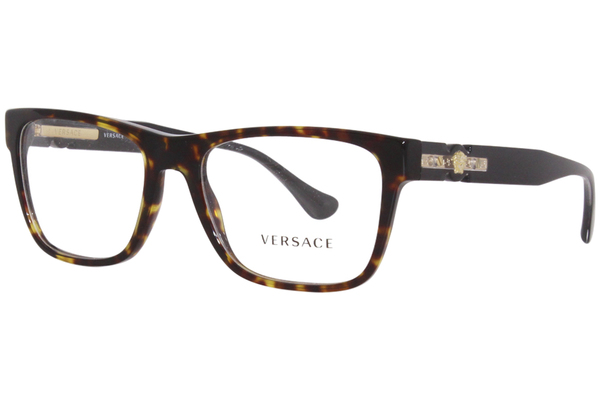  Versace VE3303 Eyeglasses Men's Full Rim Rectangle Shape 