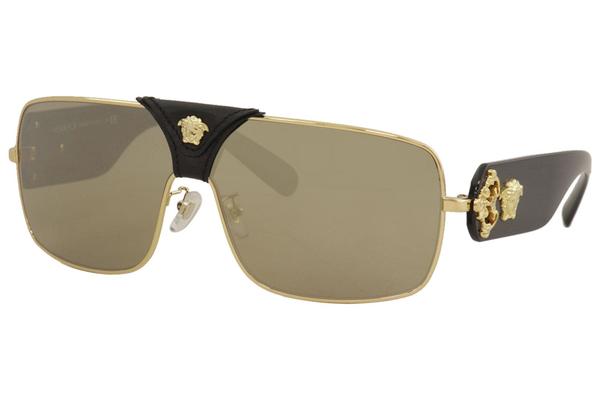  Versace Squared Baroque Men's VE2207 Medusa Logo Square Sunglasses 