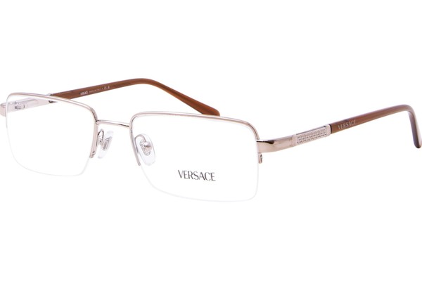  Versace VE1066 Eyeglasses Men's Semi Rim Square Optical Frame 