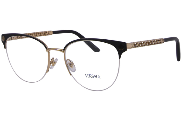  Versace VE1297 Eyeglasses Women's Semi Rim Cat Eye 