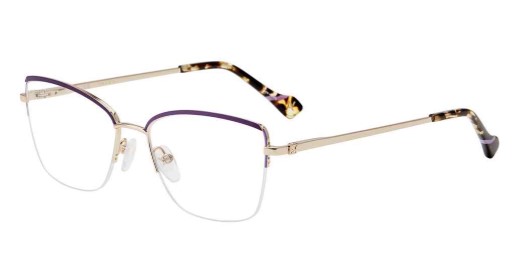 Yalea VYA042 Eyeglasses Women's Semi Rim Rectangle Shape