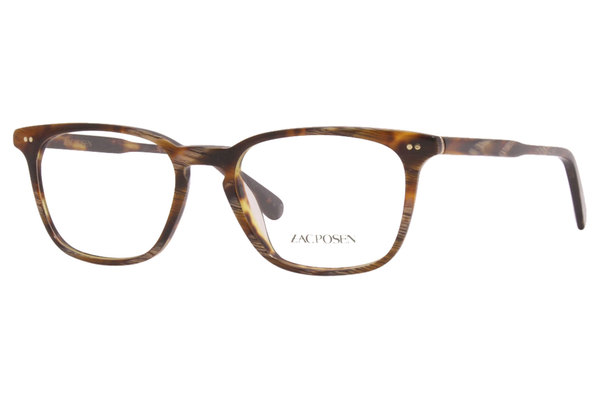  Zac Posen Sylvester Eyeglasses Men's Full Rim Square Optical Frame 