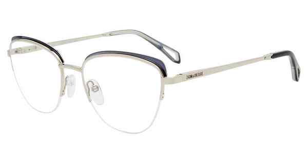  Zadig & Voltaire VZV314N Eyeglasses Women's Semi Rim Butterfly Shape 