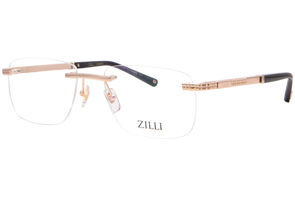 Zilli ZI60067 Eyeglasses Men's Rimless Rectangle Shape