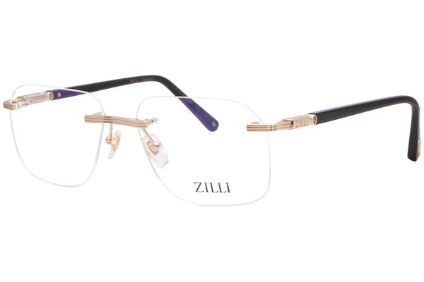 Zilli ZI60074 Eyeglasses Men's Rimless Rectangle Shape