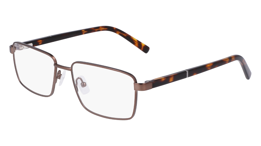 Marchon M2025 201 Eyeglasses Men's Matte Brown Full Rim Rectangle