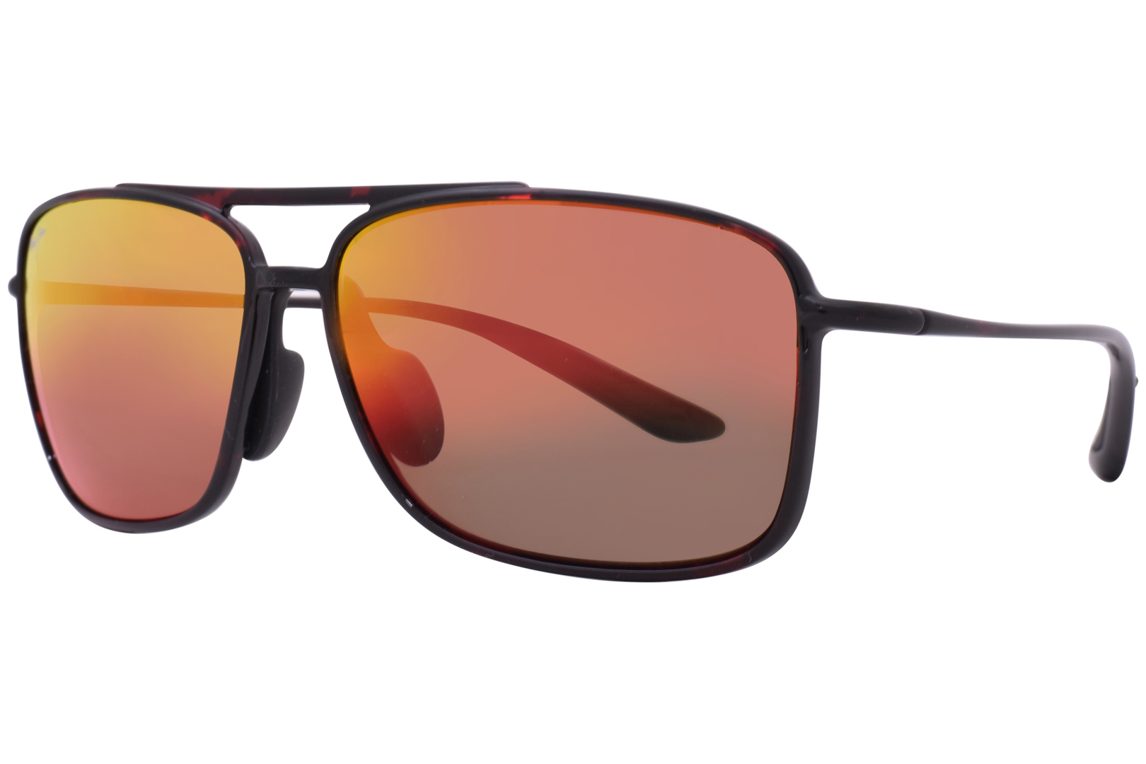 Maui Jim Kaupo Gap MJ437 04T Sunglasses Red Black Polarized Hawaii Lava 61mm EyeSpecs