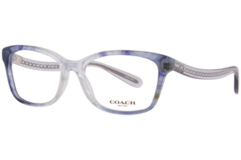 Coach HC6181F 5665 Eyeglasses Women's Transparent Violet Full Rim