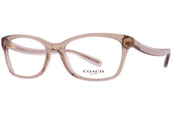 Coach HC6181F 5665 Eyeglasses Women's Transparent Violet Full Rim