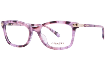 Coach HC6219U 5528 Eyeglasses Women's Rose Pearl Tortoise Full Rim