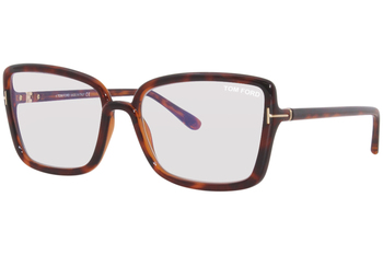 Tom Ford TF5353 050 Eyeglasses White-Brown Horn/Rose Gold Full Rim Optical  Frame 