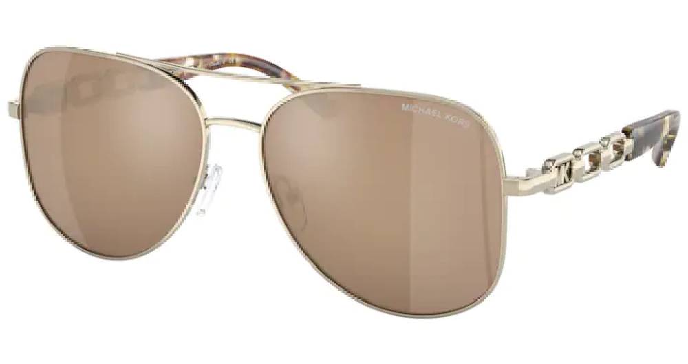 Michael Kors Chianti Mk1121 10147p Sunglasses Womens Light Goldgold Mirror 4419