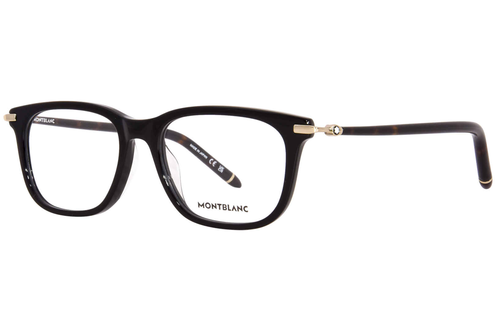 Mont Blanc MB0275OA 004 Eyeglasses Men's Black/Havana Full Rim 53-17 ...