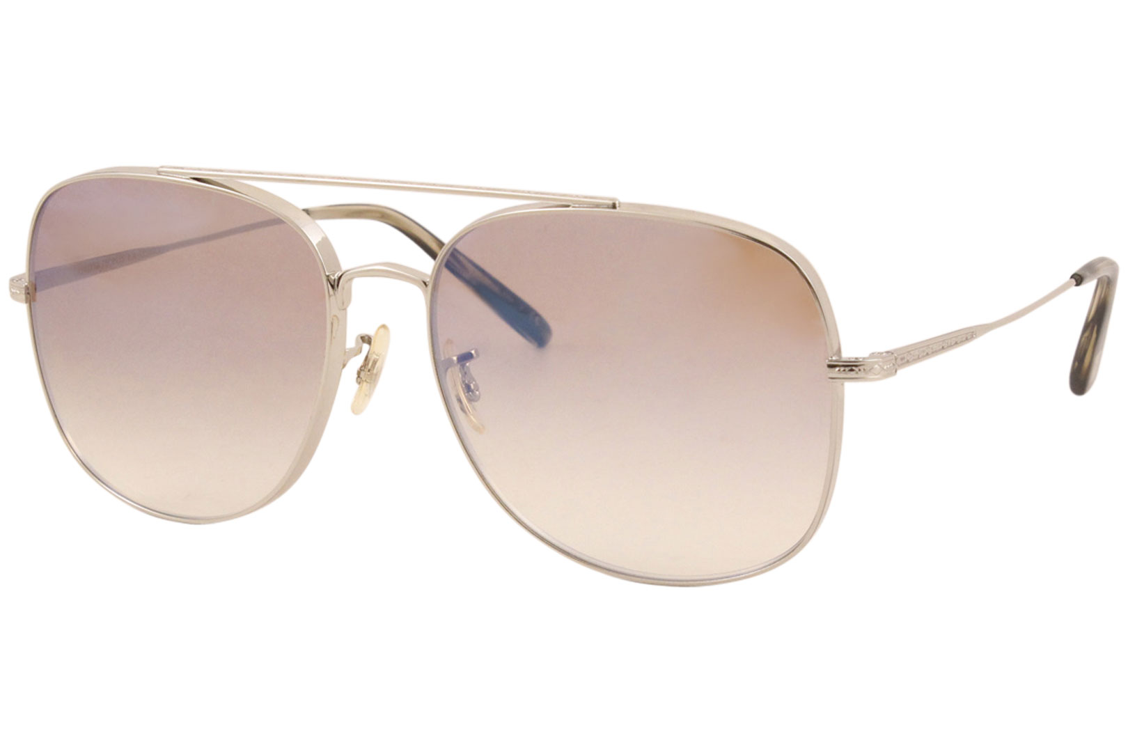 Oliver Peoples Taron OV1272S 5036K3 Sunglasses Men's Silver/Soft Tan Lenses  58mm 