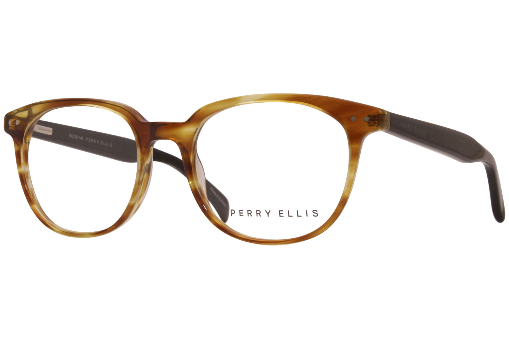 Perry Ellis Eyeglasses Men's PE435-1 Blonde/Black 51-18-140mm ...