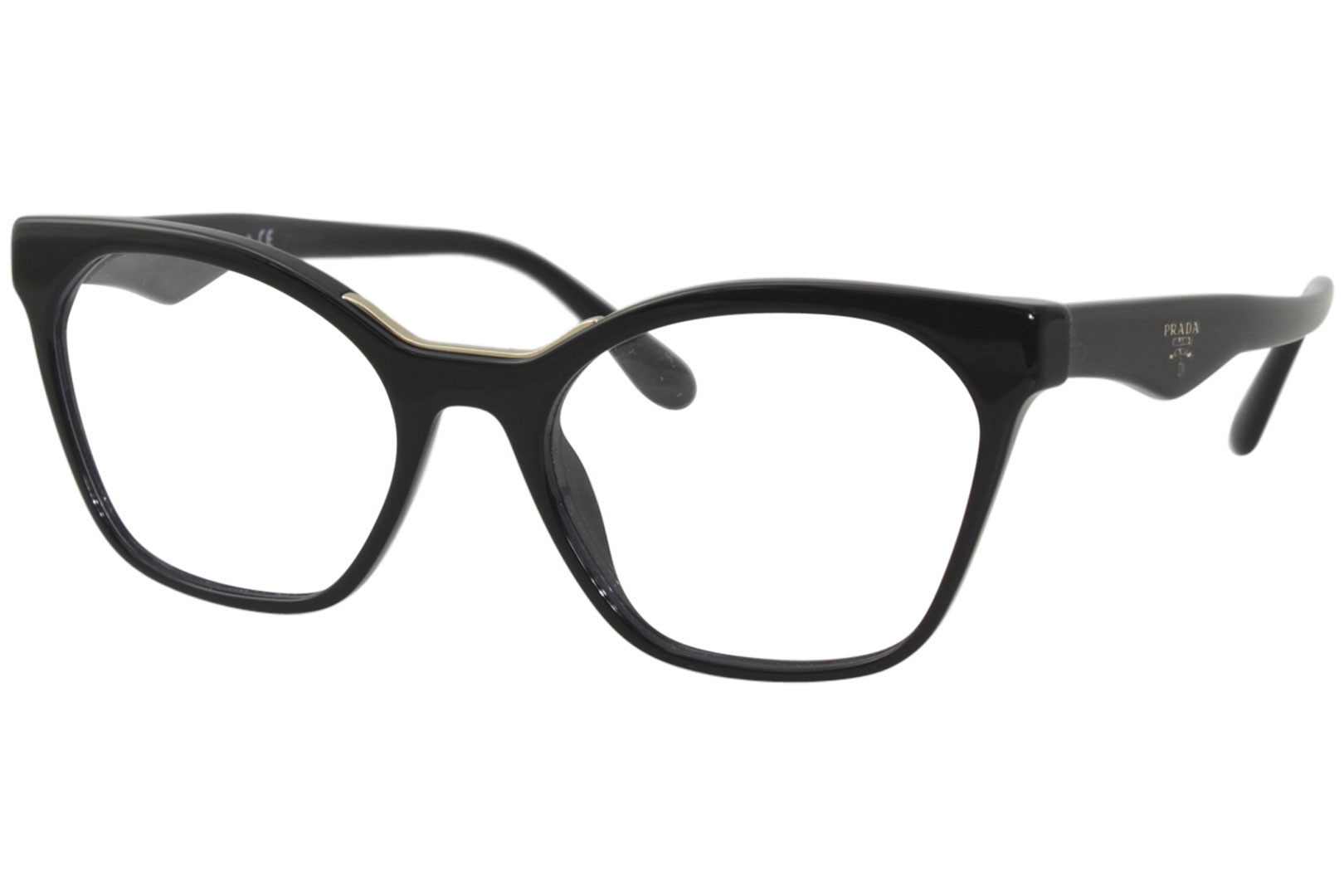 Prada Heritage VPR09U 1AB-1O1 Eyeglasses Women's Black Optical Frame 52mm