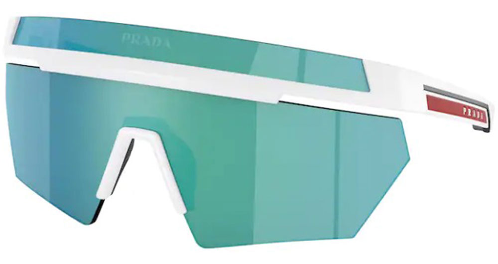 Prada Linea Rossa PS-01YS AAI08R Sunglasses Men's Matte White/Green ...