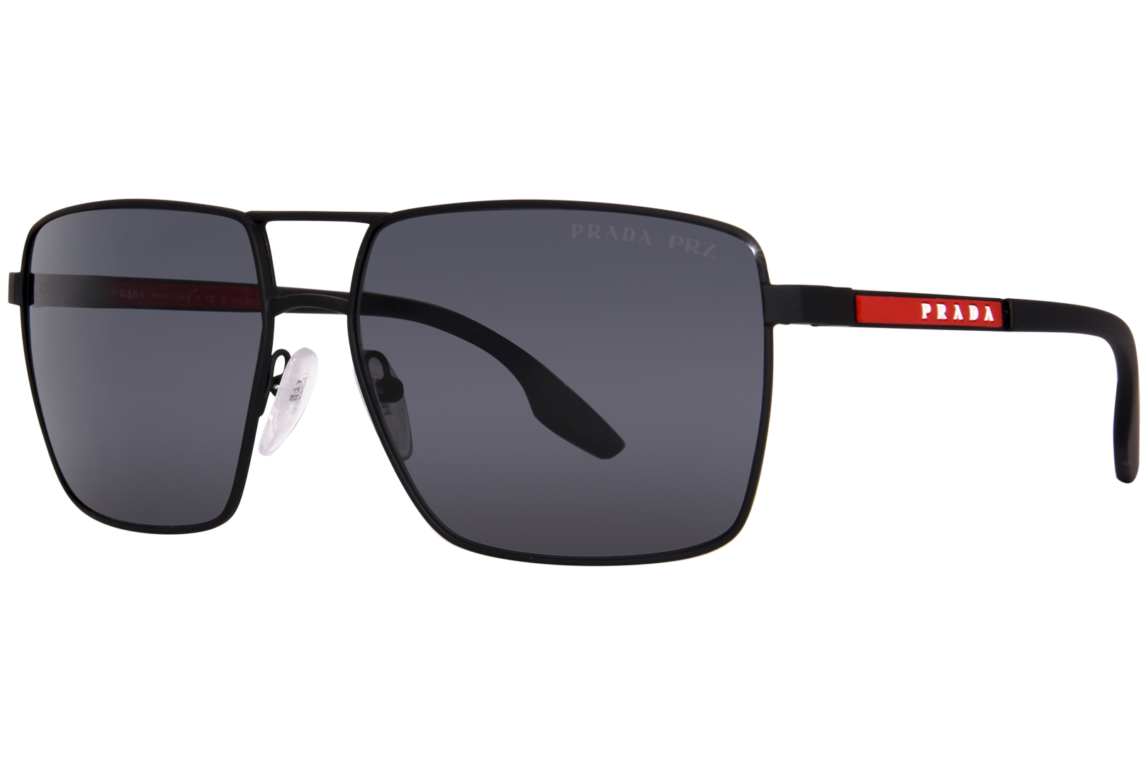 Prada Linea Rossa PS 50WS DG002G Sunglasses Men s Black Polarized Dark Grey 59mm